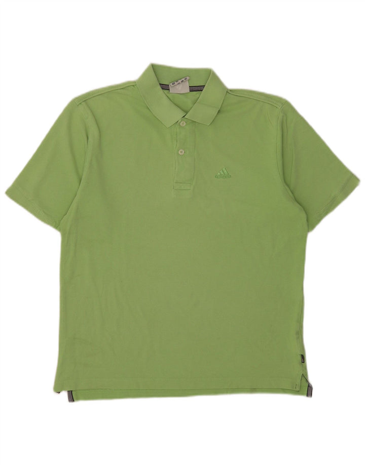 Polo Adidas da uomo piccola in cotone verde
