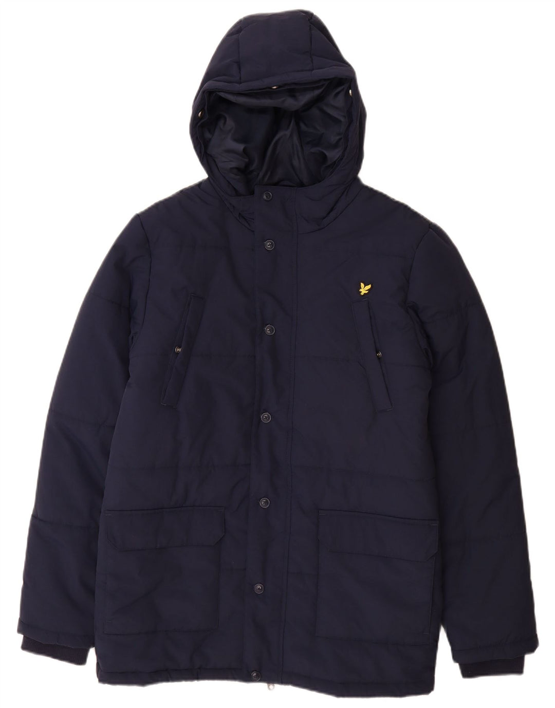 Giacca imbottita con cappuccio Lyle & Scott da bambino 15-16 anni in poliammide blu navy