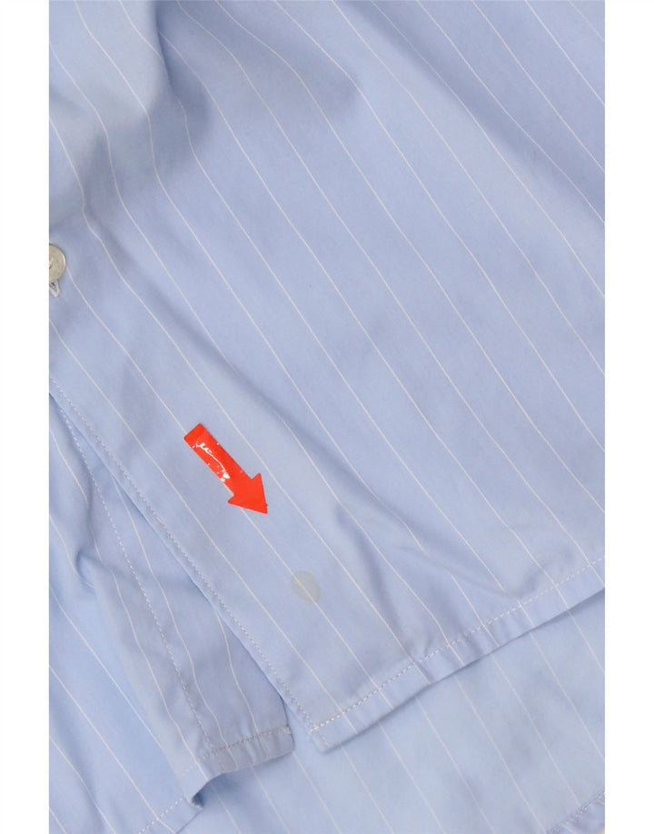 Camicia da uomo Lacoste taglia 42 grande cotone gessato blu