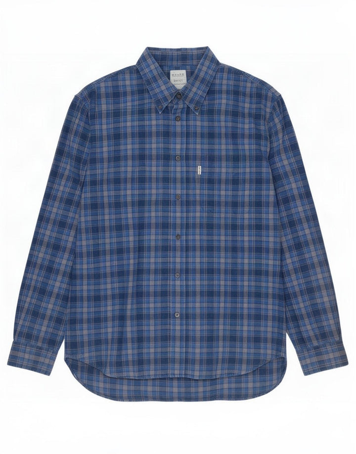 Camicia Belfe & da uomo taglia 42 grande cotone a quadri blu