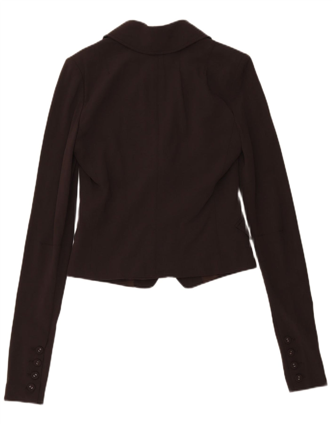 Patrizia Pepe Giacca Blazer Crop da Donna a 2 Bottoni IT 44 Lana Marrone Medio