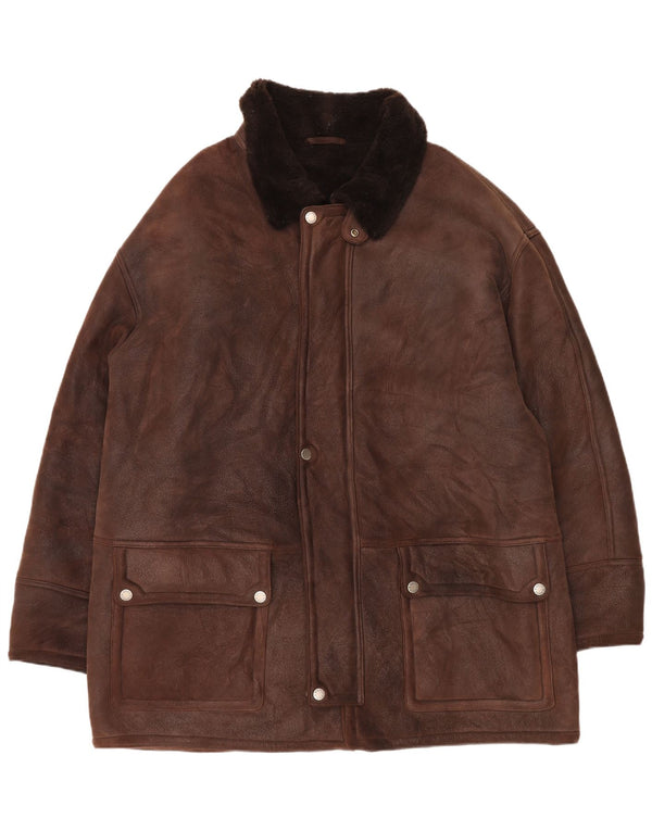 BELFE & BELFE Giubbotto da uomo in shearling IT 56 3XL Shearling marrone