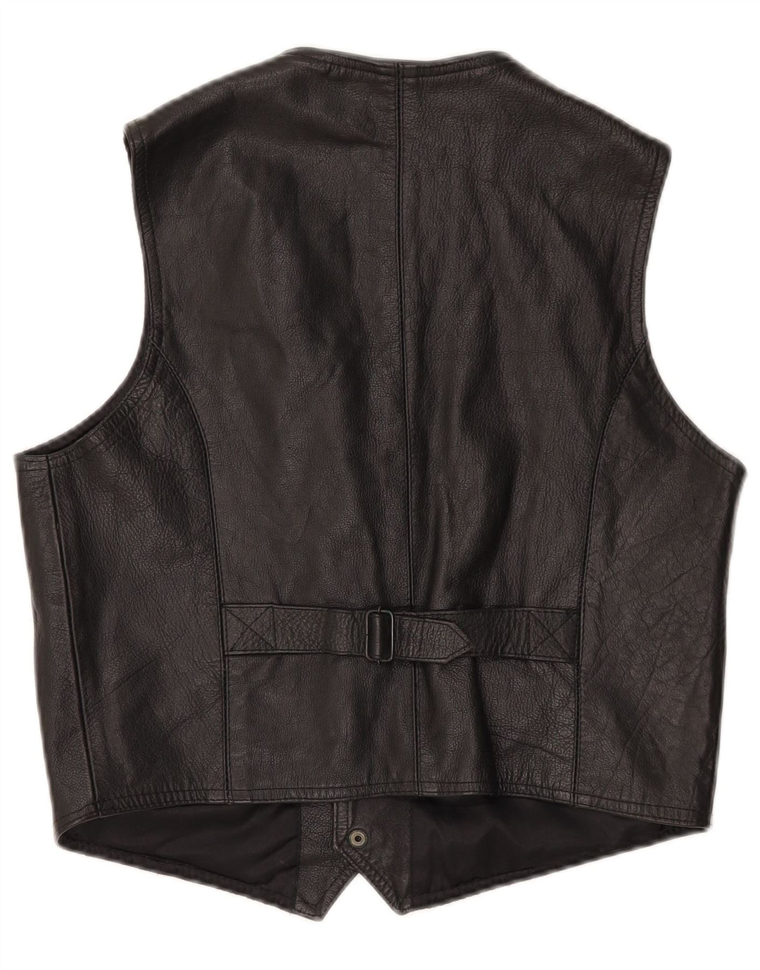 Gilet in pelle da uomo vintage XS in pelle nera