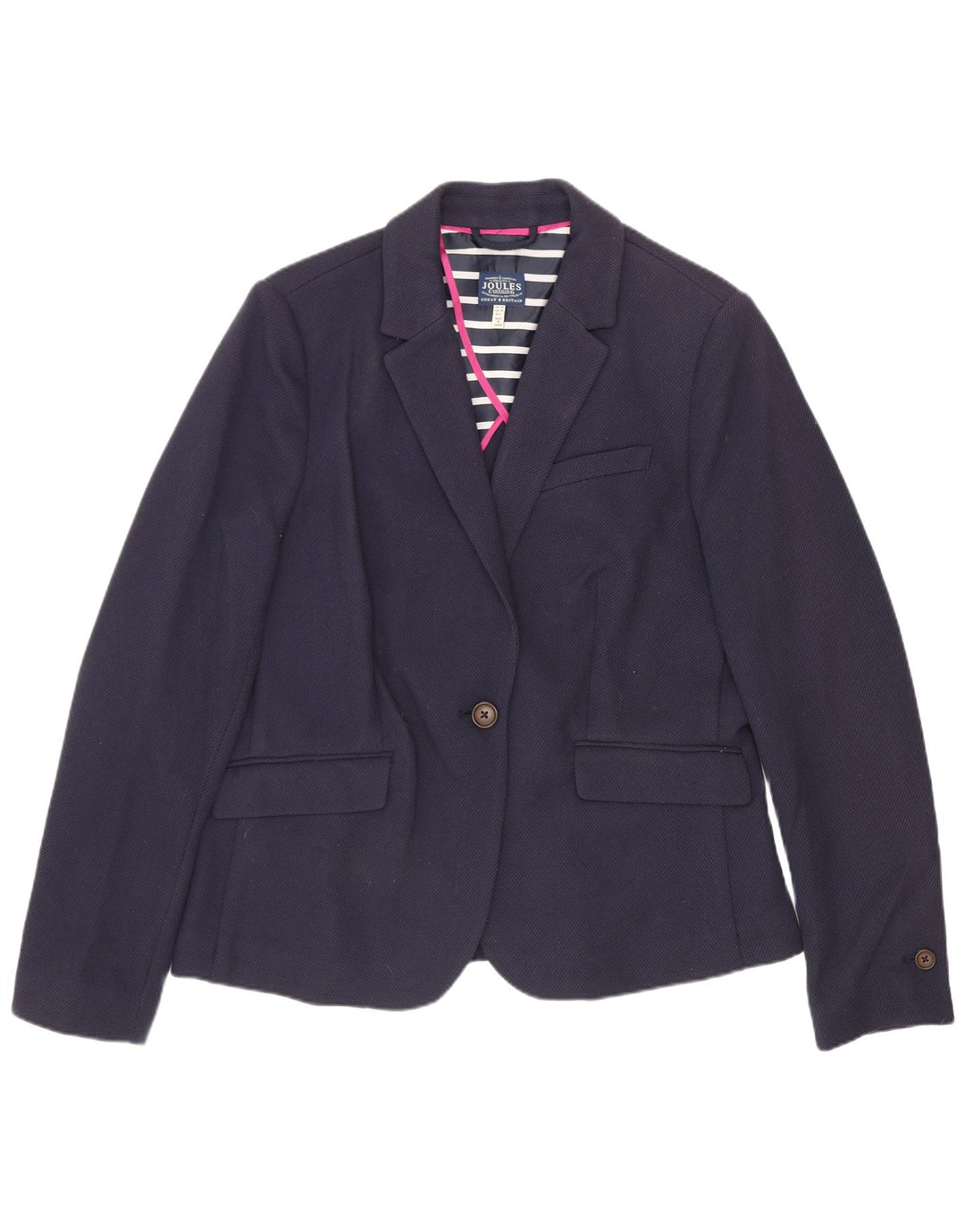 Giacca blazer da donna a 1 bottone Joules UK 14 poliestere medio blu navy