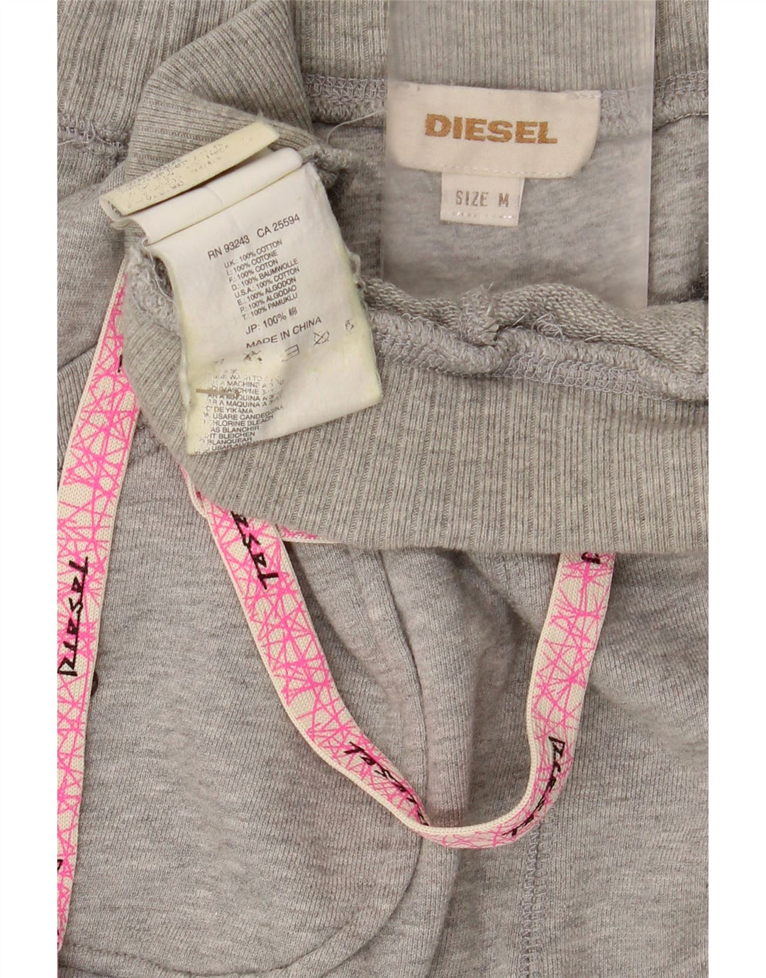 Pantaloni da tuta da donna Diesel Joggers UK 14 Cotone grigio medio