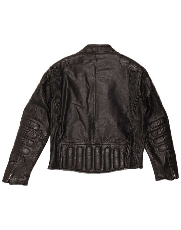 Giacca da motociclista in pelle da uomo Xelement UK 40 Large in pelle nera