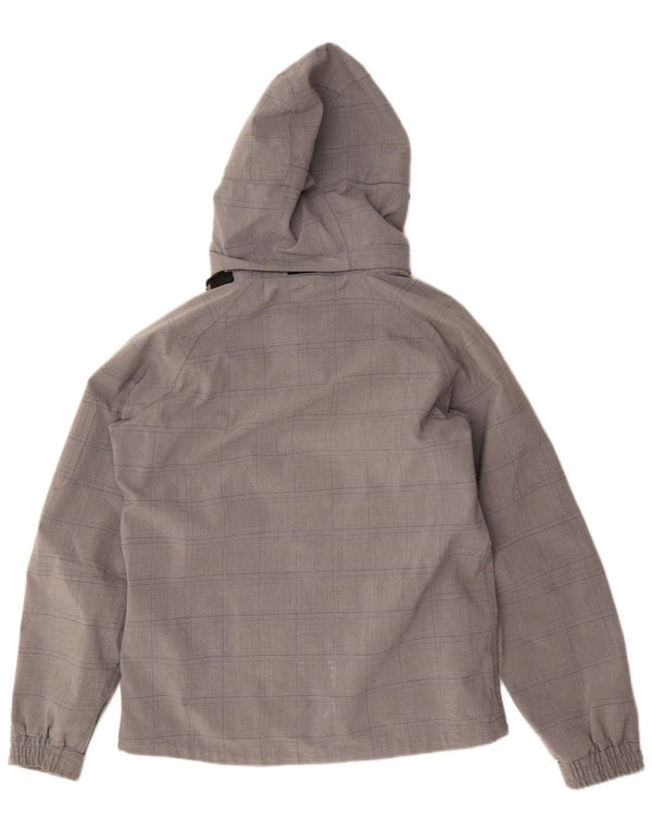 Giacca antipioggia con cappuccio da donna F.LLI Campagnolo UK 14 grigio medio a quadri