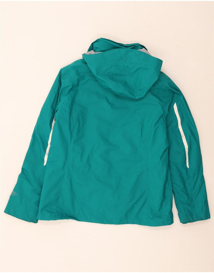 Giacca da sci con cappuccio Columbia Interchange da donna UK 16 Large Green Colourblock