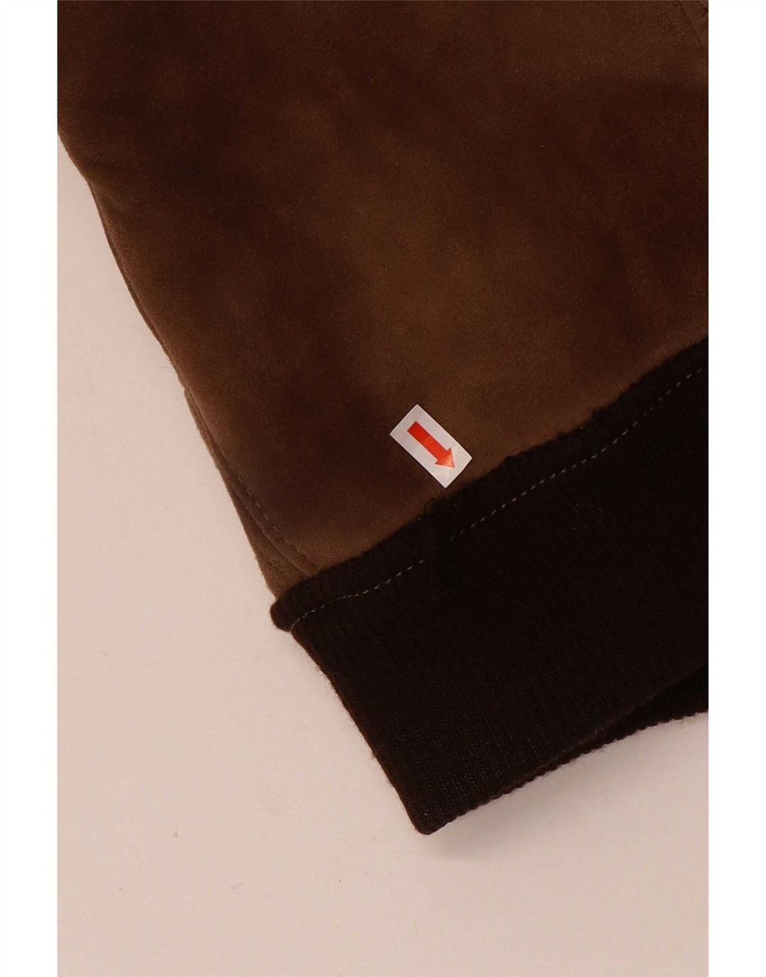 Giubbotto shearling vintage da uomo IT 52 XL color block marrone