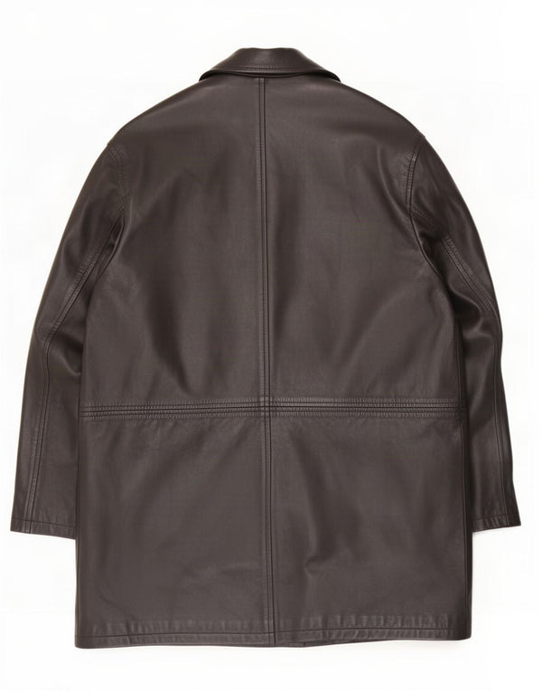Cappotto in pelle da uomo Zara UK 42 XL Nero