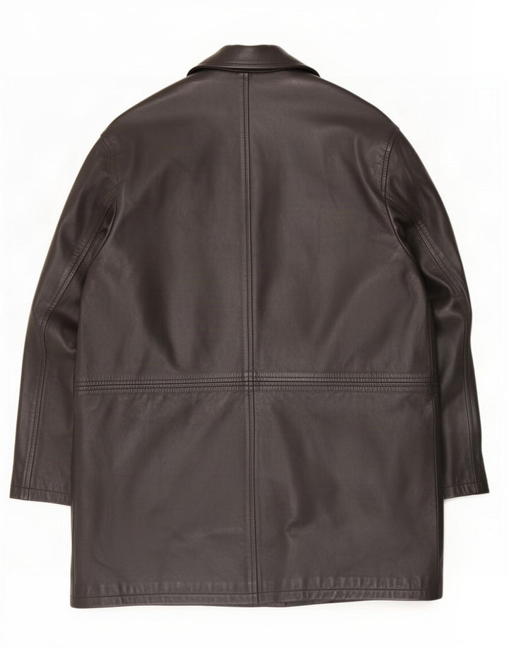 Cappotto in pelle da uomo Zara UK 42 XL Nero