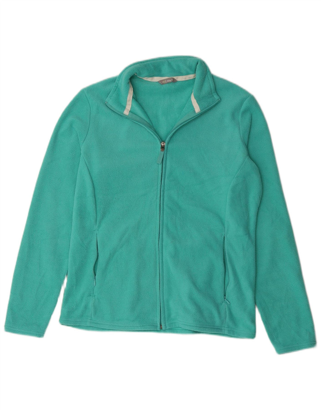 Giacca in pile da donna Marks & Spencer UK 14 Large Verde Poliestere