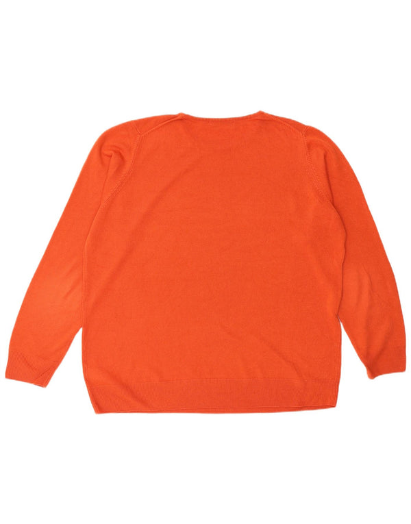 Maglione maglione girocollo da donna Marks & Spencer UK 20 2XL Acrilico arancione