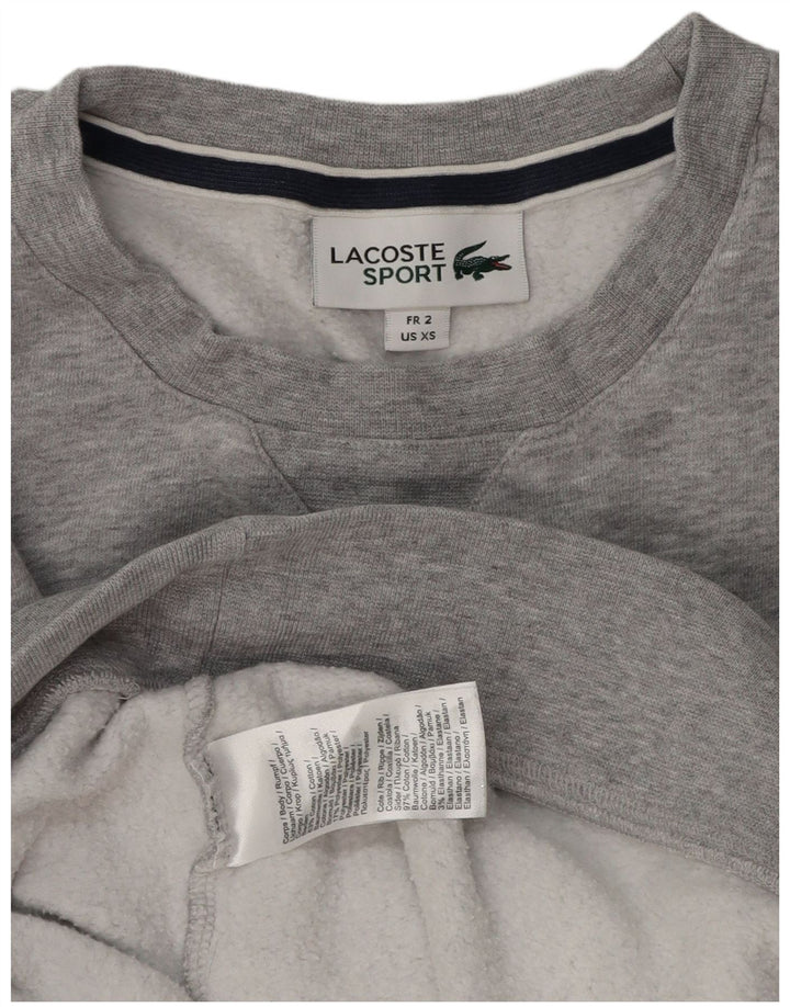 Felpa da uomo LACOSTE taglia 2 XS in cotone grigio