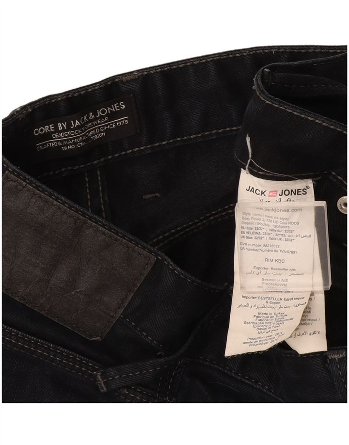Jeans dritti da uomo Jack & Jones W32 L32 cotone blu navy