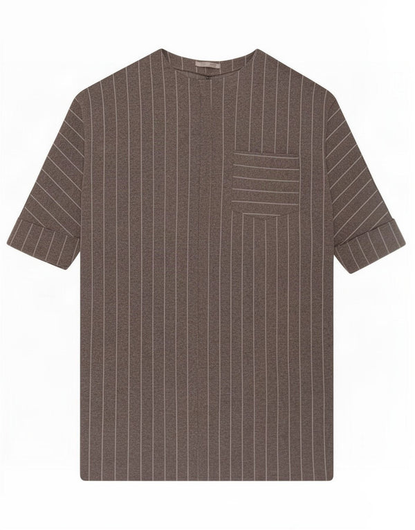 Zara Womens Shift Dress UK 14 Medium Grey Pinstripe Cotton