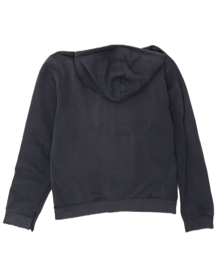 Maglione con cappuccio e zip da uomo Zara in cotone blu navy medio