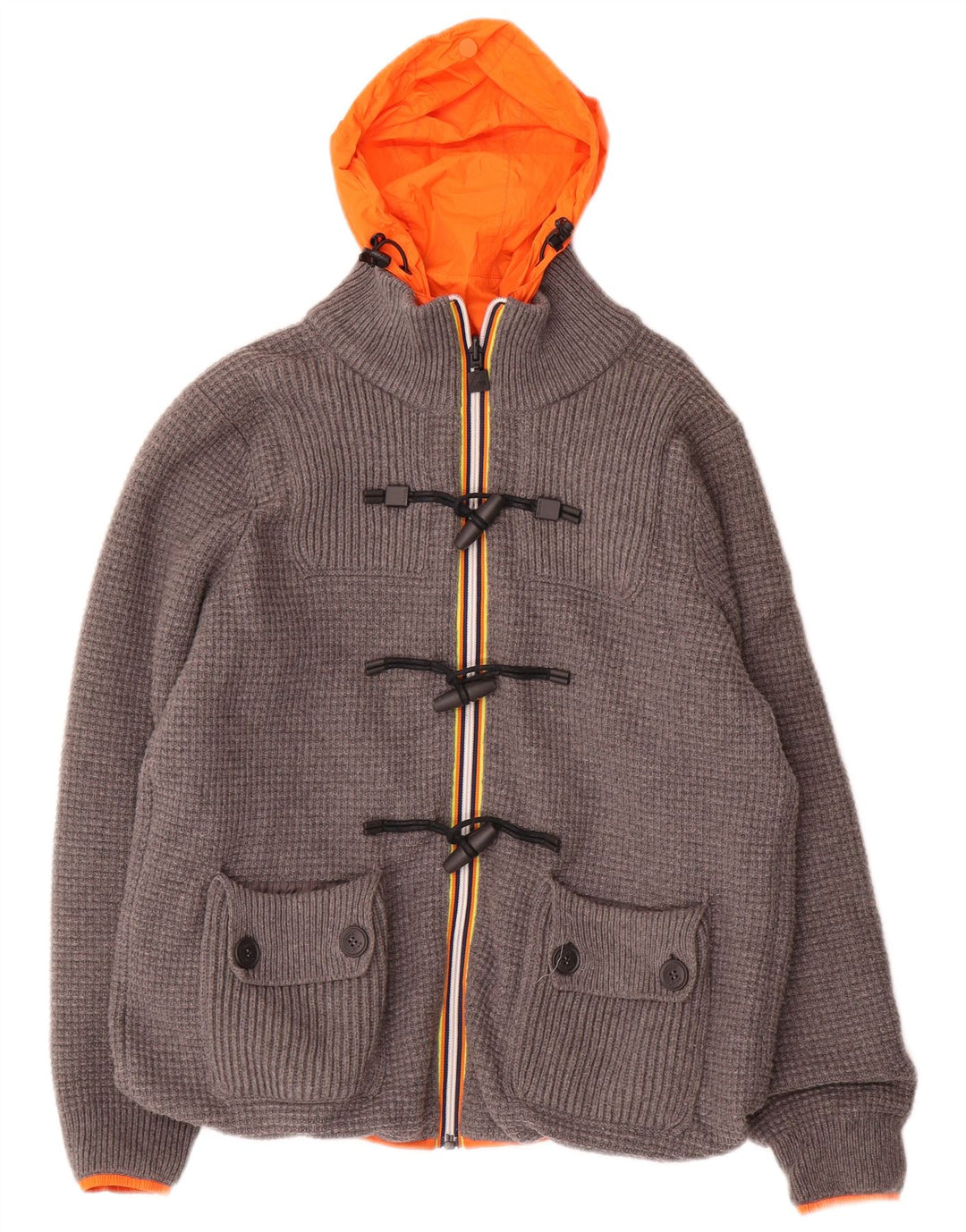 Giacca reversibile con cappuccio da uomo K-WAY UK 36 Small Grigio Poliammide