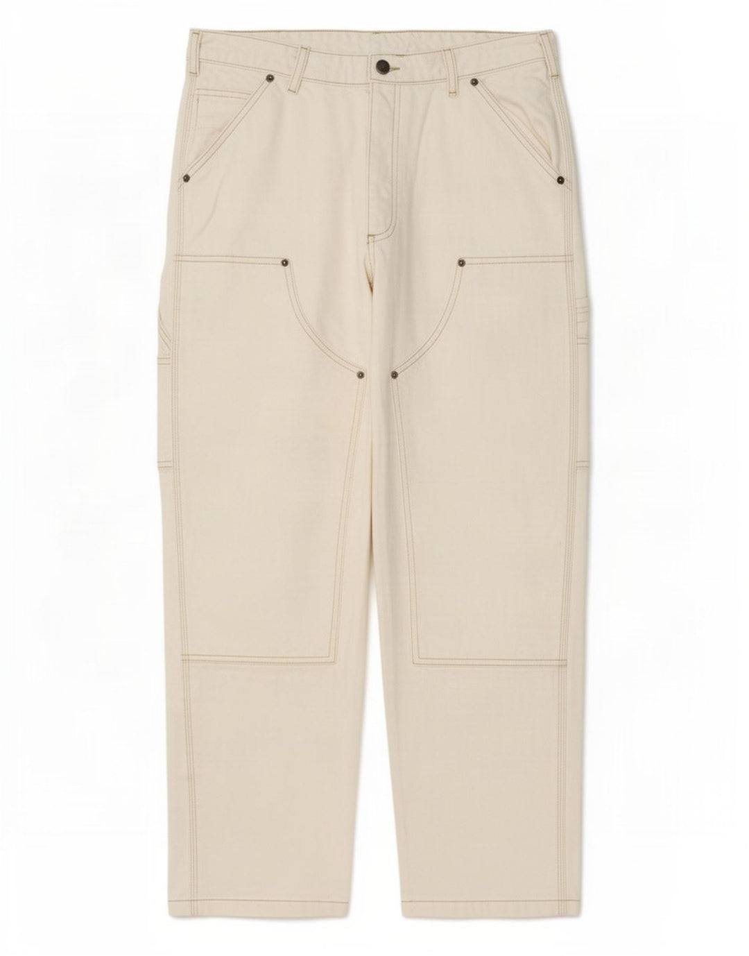 Jeans dritti cargo da uomo Zara EU 42 Large W32 L30 Beige