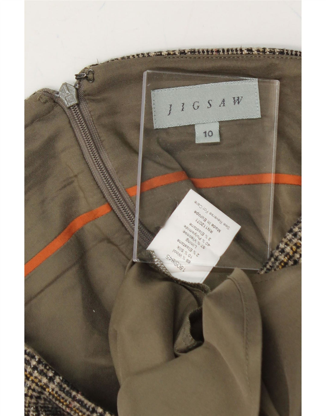 JIGSAW Womens Pencil Skirt UK 10 Small W32  Grey Check Wool Vintage Jigsaw and Second-Hand Jigsaw from Messina Hembry 