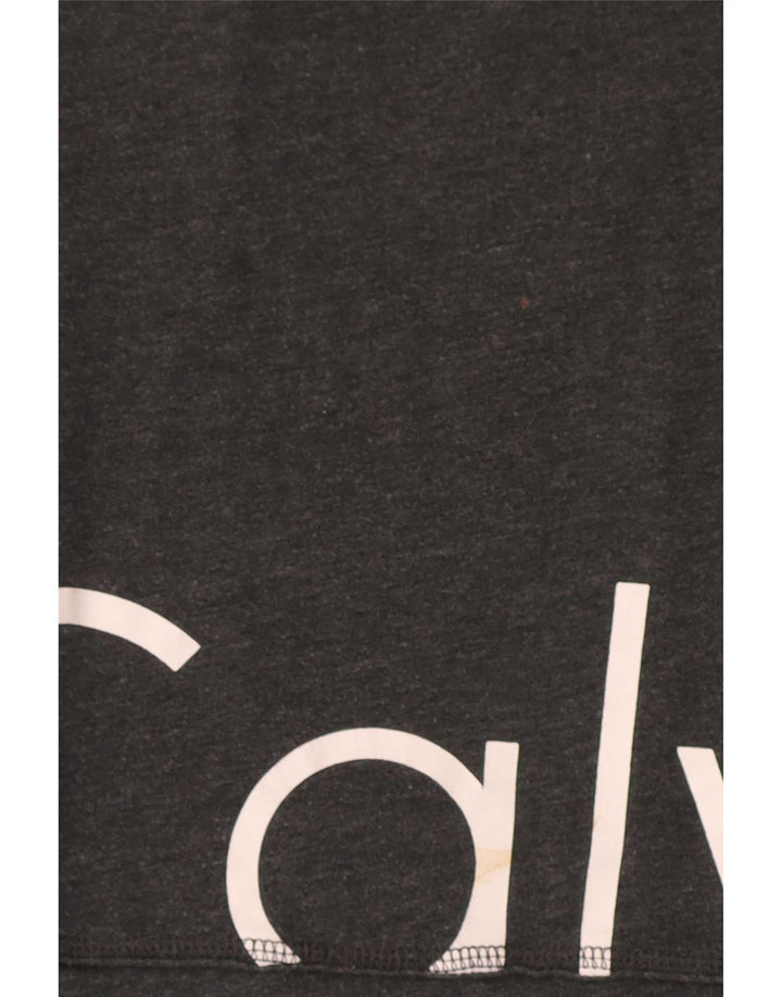 Maglietta da donna con grafica Performance Calvin Klein Top UK 14 Grigio medio
