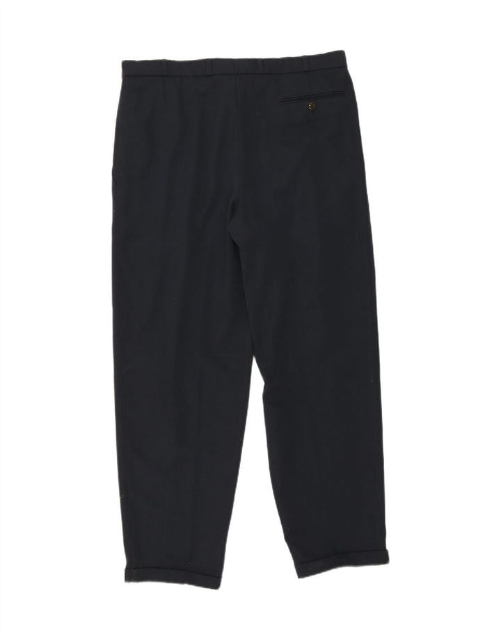 C & A Mens Pegged Suit Trousers W35 L30 Navy Blue Polyester Vintage C & A and Second-Hand C & A from Messina Hembry 