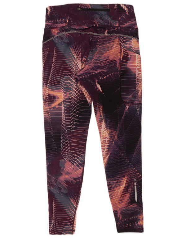 Leggings corti da donna Crivit UK 12/14 Viola medio geometrico
