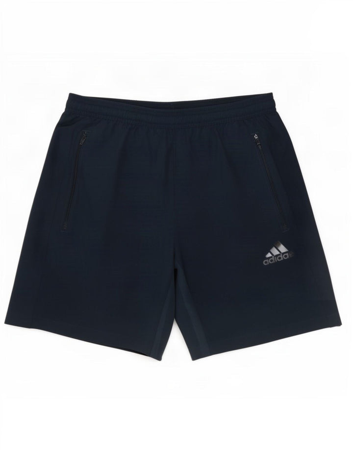 Pantaloncini sportivi Adidas Aeroready da uomo medi in poliestere blu navy