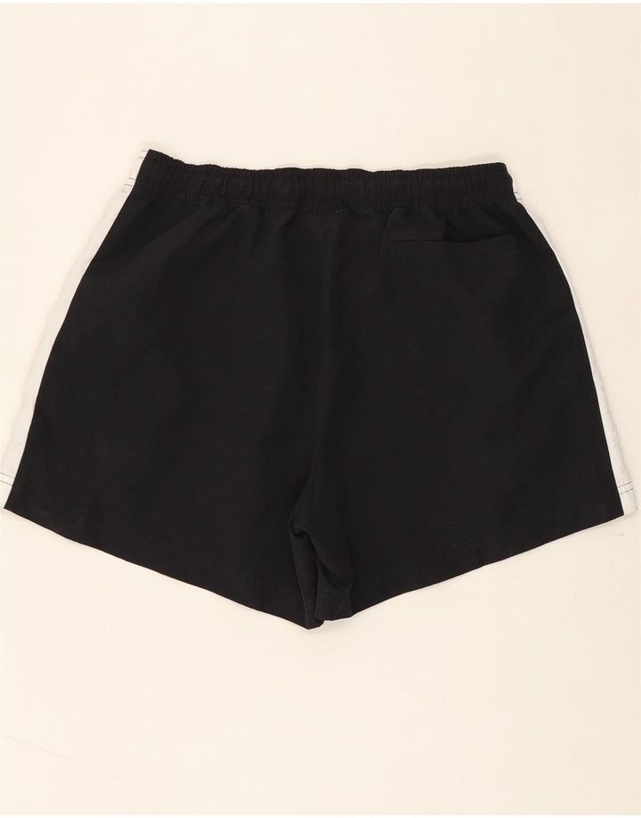 REEBOK Womens Sport Shorts UK 12 Medium Black Colourblock Polyester Vintage Reebok and Second-Hand Reebok from Messina Hembry 