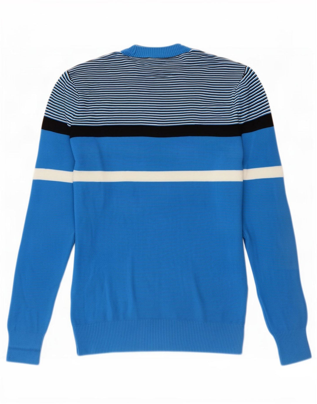 Diesel Uomo Maglione Girocollo Maglione Piccolo Cotone Colorblock Blu
