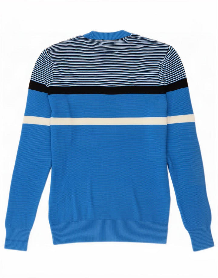 Diesel Uomo Maglione Girocollo Maglione Piccolo Cotone Colorblock Blu