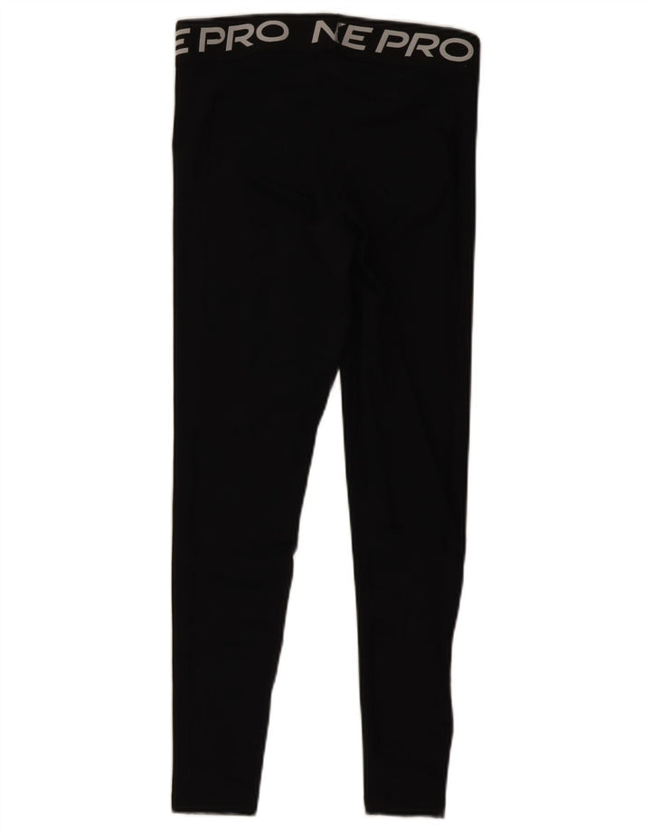 Leggings grafici Nike Dri Fit da donna UK 12 medio nero poliestere