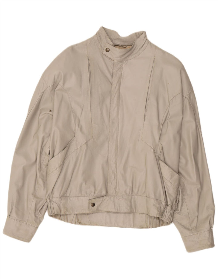 Giacca in pelle da uomo Moda Italiana IT 48 Pelle beige medio
