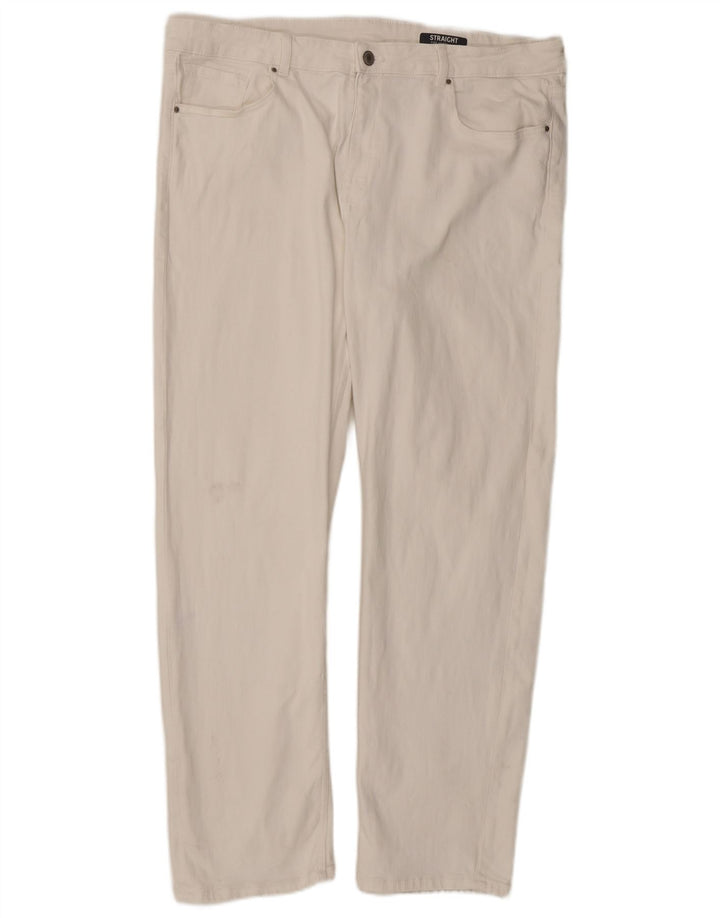 Jeans dritti regolari da donna Marks & Spencer UK 20 2XL W40 L29 Bianco
