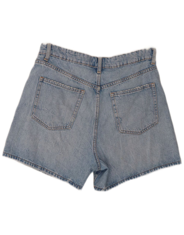 Pantaloncini di jeans a vita alta da donna Zara EU 40 medi W30 cotone blu