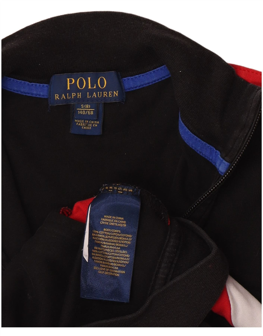 Giacca da tuta da ragazzo Polo Ralph Lauren 7-8 anni piccola nera