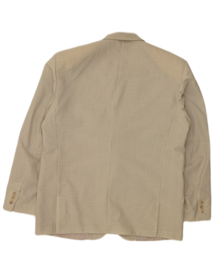 Giacca blazer a 2 bottoni da uomo Chelsea IT 54 2XL Lana vergine a quadretti beige