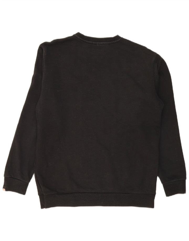 ELLESSE Mens Graphic Sweatshirt Jumper Medium Black Cotton
