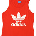 Canottiera grafica da uomo Adidas grande in cotone rosso