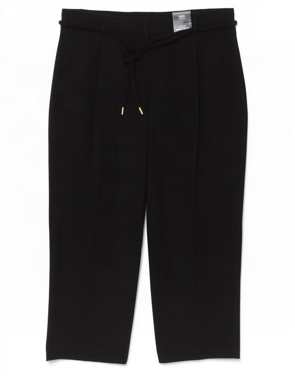 Pantaloni corti affusolati da donna Marks & Spencer UK 14 Large W32 L25 Neri