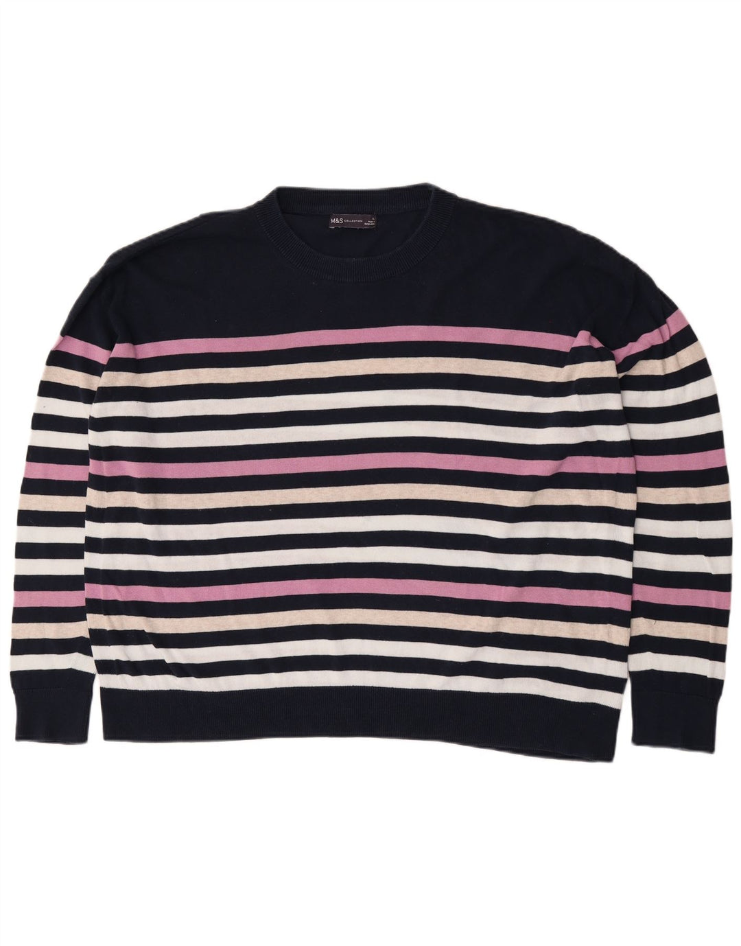 Maglione maglione girocollo da donna Marks & Spencer UK 18 XL multicolore