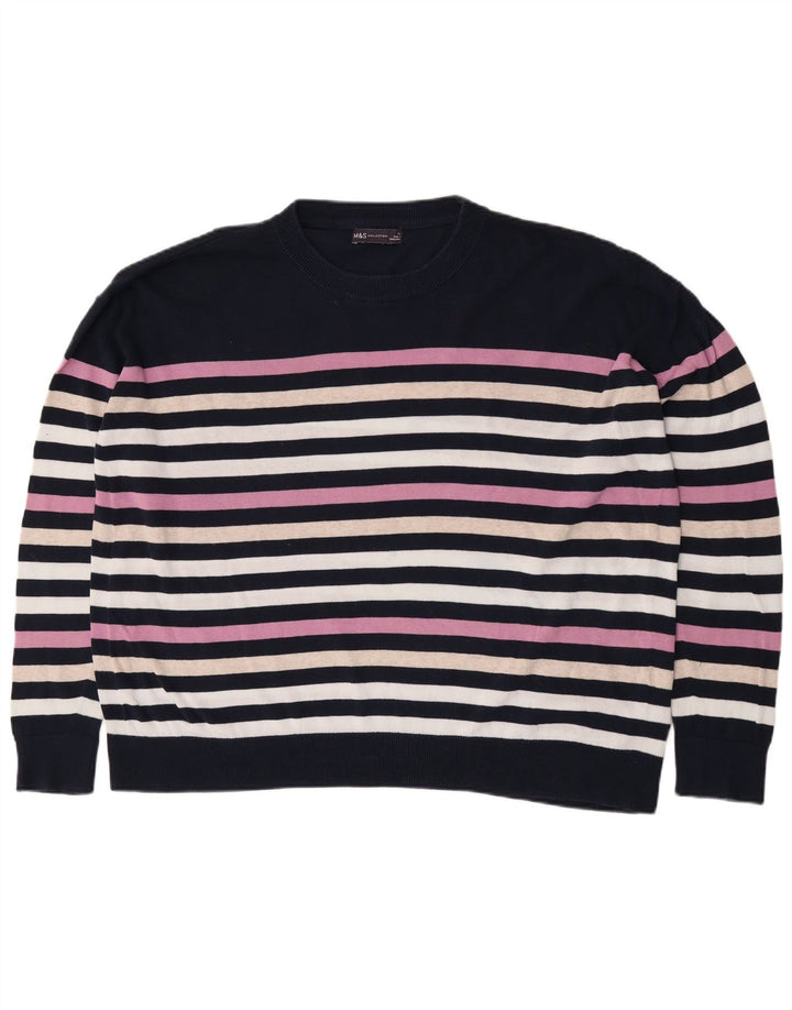 Maglione maglione girocollo da donna Marks & Spencer UK 18 XL multicolore