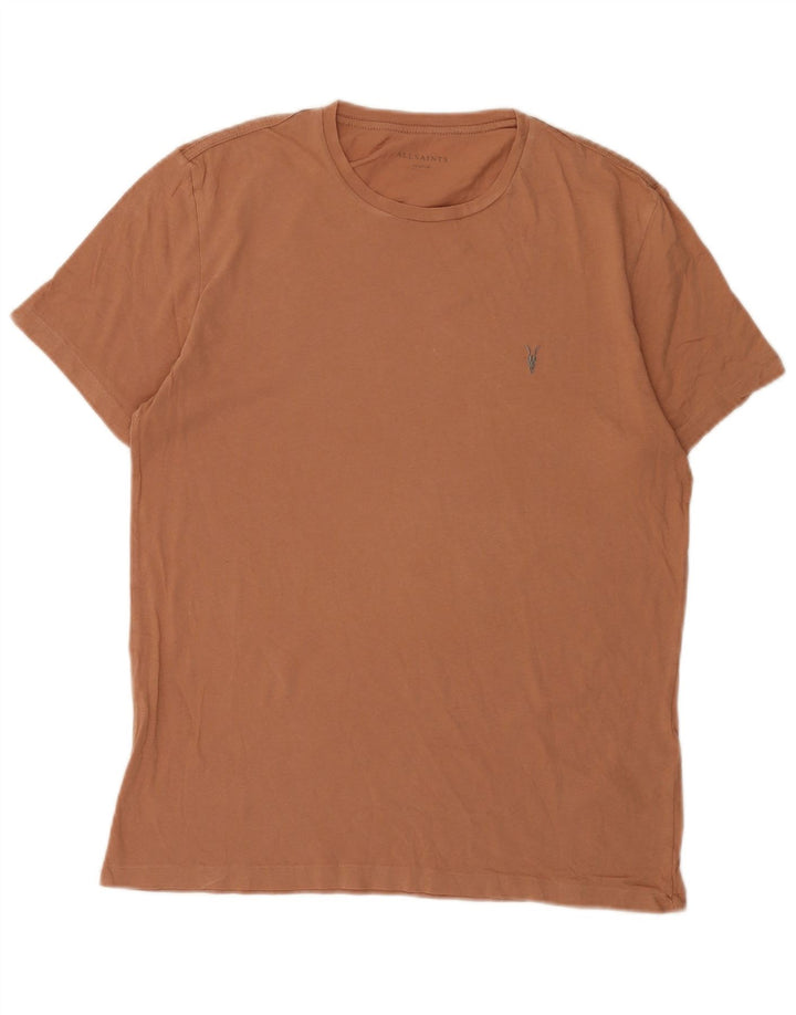 T-shirt da uomo All Saints Top in cotone marrone medio