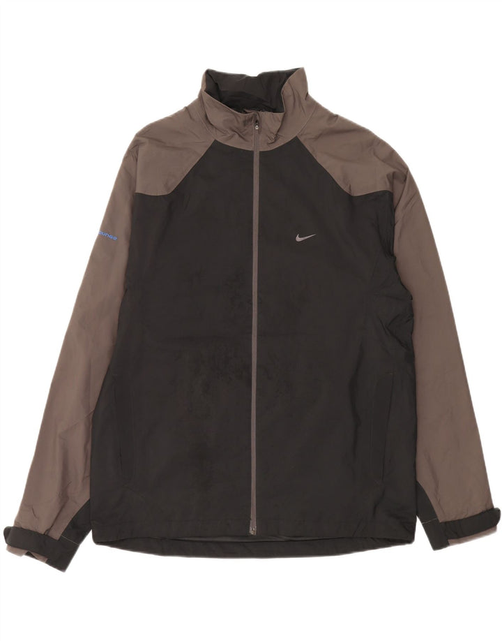 Giacca antipioggia grafica da uomo Nike UK 39/41 Poliestere color block medio nero