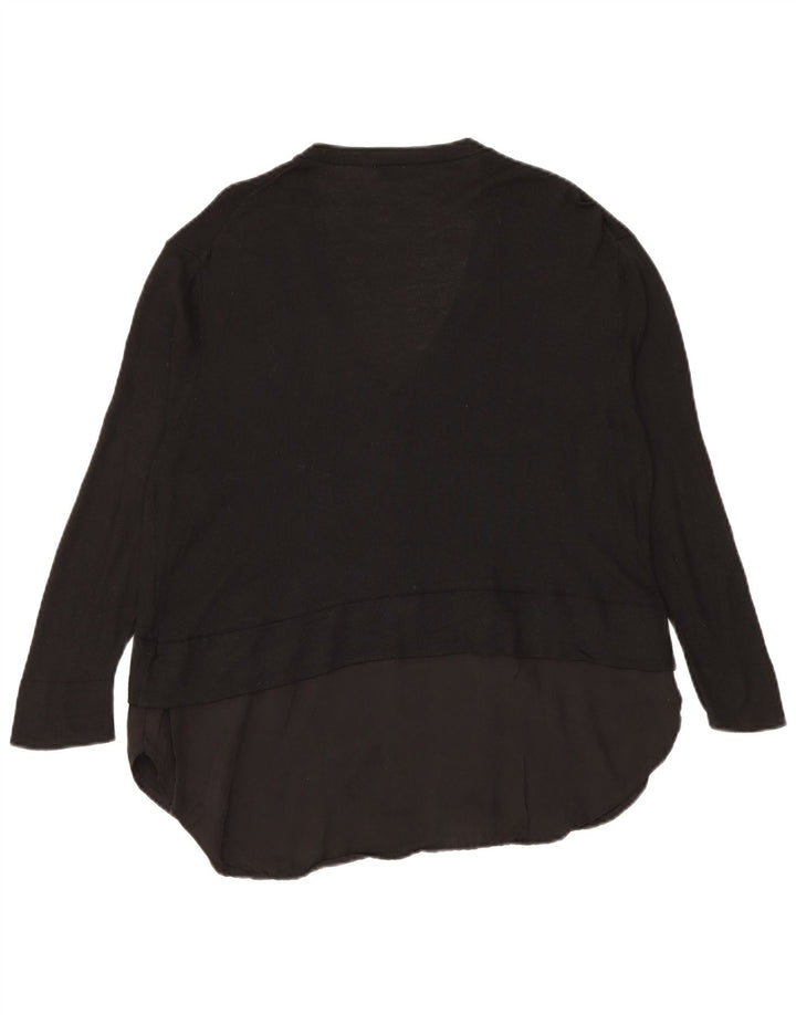 Maglione cardigan lungo da donna Zara UK 14 medio nero