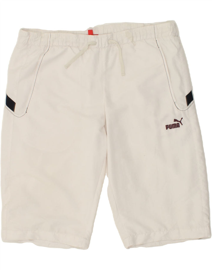 PUMA Mens Graphic Sport Shorts Medium White Vintage Puma and Second-Hand Puma from Messina Hembry 