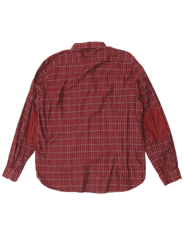 Camicia da uomo Ted Baker taglia 7 3XL cotone a quadri marrone