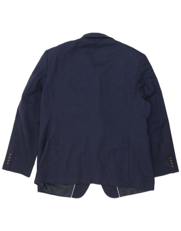 Giacca blazer a 2 bottoni Marks & Spencer da uomo UK 46 XL poliestere blu navy