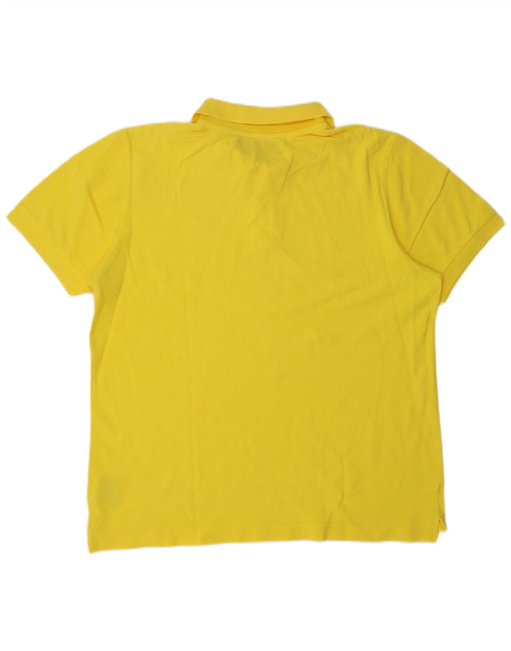 Polo Adidas da uomo in cotone giallo medio