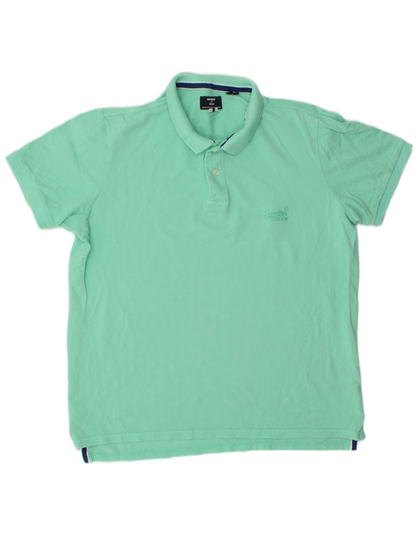 Polo da uomo Superdry XL in cotone verde